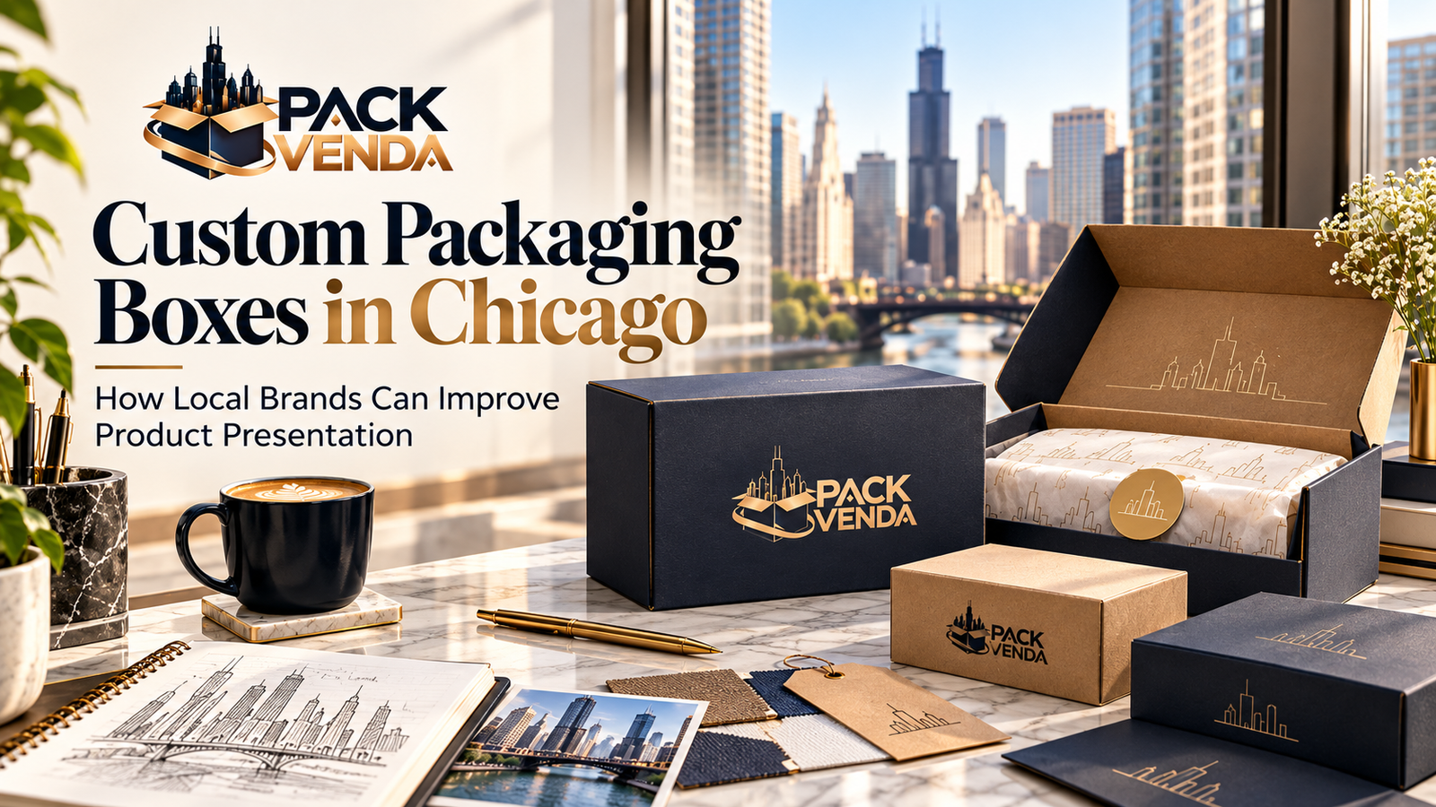 Custom packaging boxes designed for Chicago